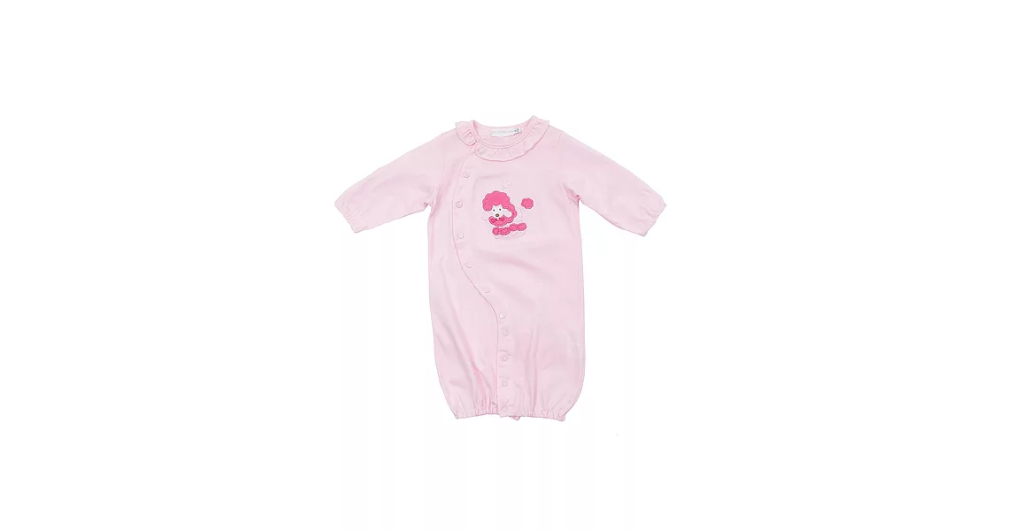 【愛的世界】純棉長袖兩用嬰衣-台灣製-3M淺粉色