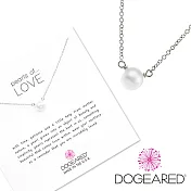 【Dogeared】美國品牌祈925純銀項鍊~小白珍珠16吋