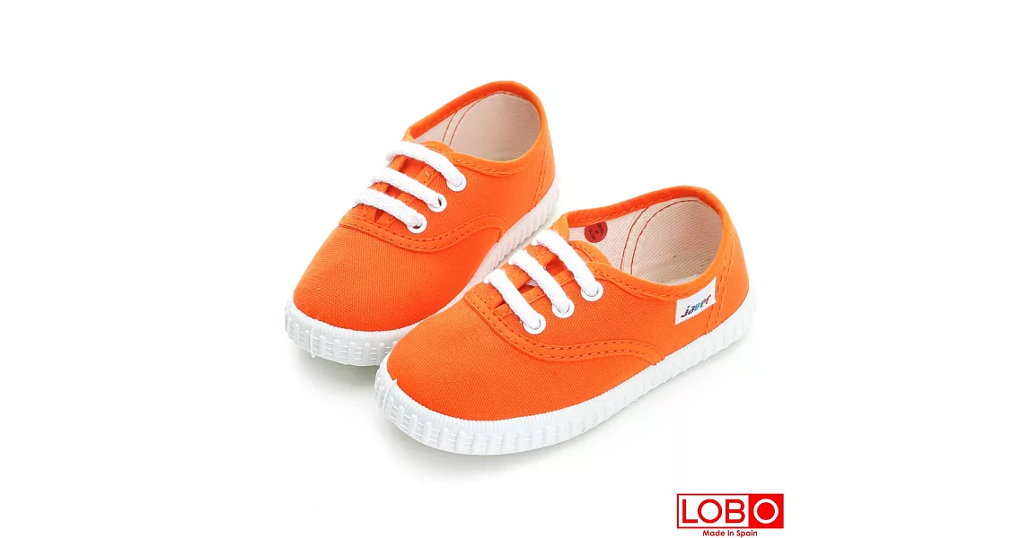 【LOBO】西班牙百年品牌Bambas環保膠底休閒童鞋-橘色 親子款21橘色