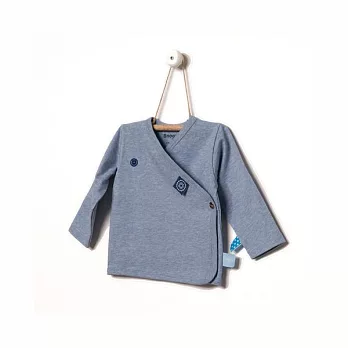 荷蘭Snoozebaby 新生兒長袖開襟上衣-青瓷藍/0~6個月