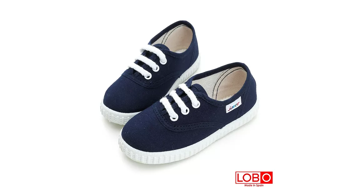 【LOBO】西班牙百年品牌Bambas環保膠底休閒童鞋-深藍 親子款21深藍