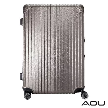 AOU 絕美時尚系列 升級版 29吋100%PC防刮亮面飛機輪旅行箱 (香檳金) 90-021A