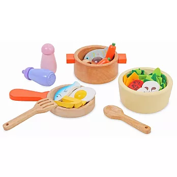 【Mentari 木製玩具】天才小廚師鍋具組(廚房遊戲)