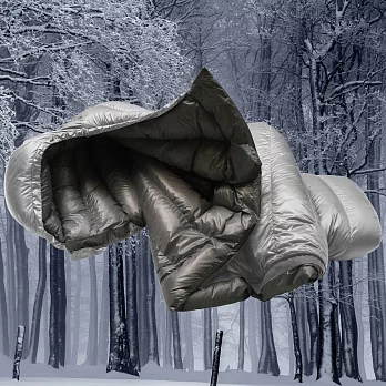 【Outdoorbase】Snow Monster-頂級羽絨保暖睡袋 FP700+UP 800g 極輕量羽絨睡袋 24691(太空灰/中灰)