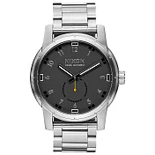 NIXON PATRIOT   獨領風騷復古時尚腕錶-不鏽鋼銀X黑
