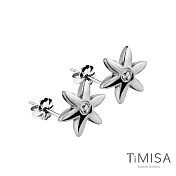 【TiMISA】花漾(M)-三色 純鈦耳針一對透亮白