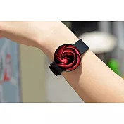 韓國 valook 時尚無指針手錶 紅玫瑰 Red Rose (Black)