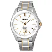 SEIKO 榮耀時刻日期都會腕錶-銀框雙色版-大
