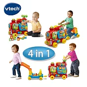 【Vtech】4合1智慧積木學習車-紅色