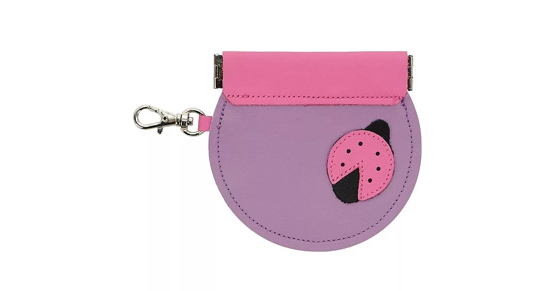 加拿大製Mally Designs,真皮手工零錢包Ladybug,Purple