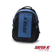 【Party World】SUPER-K。手提後背兩用包-藍/灰藍