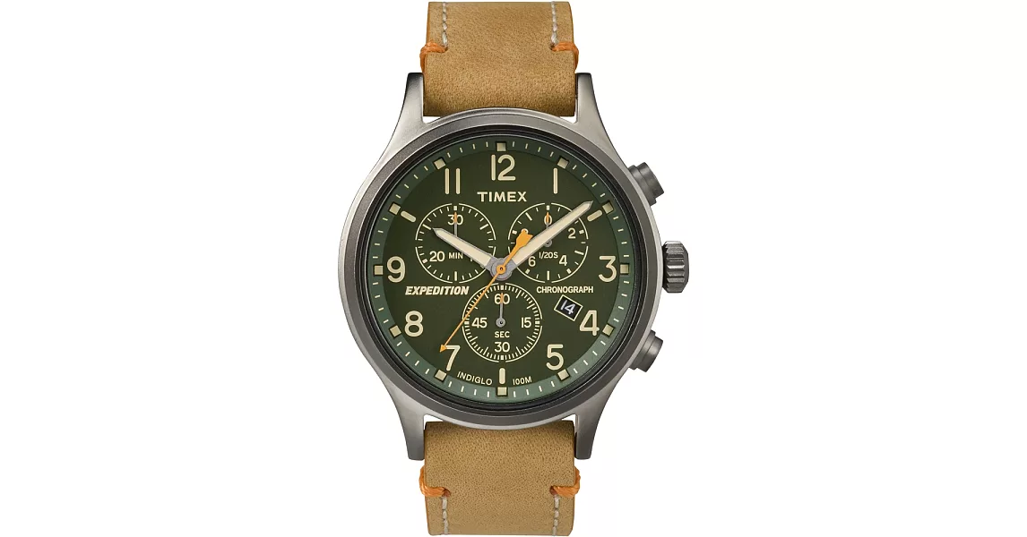 【TIMEX】天美時 Scout Chrono系列三眼計時手錶 (綠 TXT4B04400)