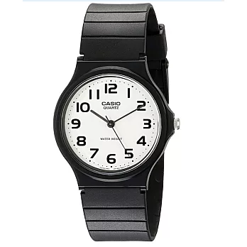 CASIO 卡西歐MQ-24極簡時尚指針中性錶-  白面黑字 7B2