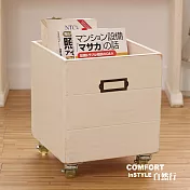 CiS自然行實木家具 收納箱-玩具箱-檔案夾收納-附輪(南法象牙白色)
