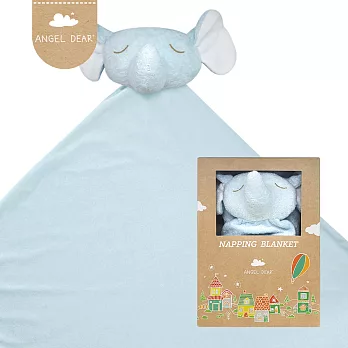 美國 Angel Dear 大頭動物嬰兒毛毯單入禮盒 (藍色小象)