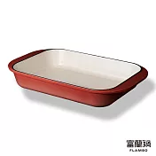 富蘭鍋 DENNY琺瑯鑄鐵烤盤 32公分珊瑚橙