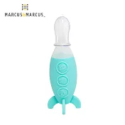 【MARCUS&MARCUS】直立式擠壓矽膠餵食器-湖水綠火箭