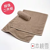 日本桃雪【運動綁頭毛巾】超值兩件組共5色- 淺咖啡色 | 鈴木太太公司貨