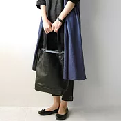 TEHA’AMANA|日本手工皮革簡約柔軟單肩背包 黑色