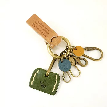 TEHA’AMANA｜日本手工簡約環形鑰匙圈 綠色