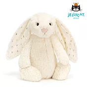 英國 JELLYCAT 31cm 閃亮白星星兔安撫玩偶 Bashful Twinkle Bunny