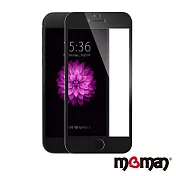 Mgman iPhone6/6s (4.7) 3D曲面滿版碳纖維軟邊玻璃保護貼黑色
