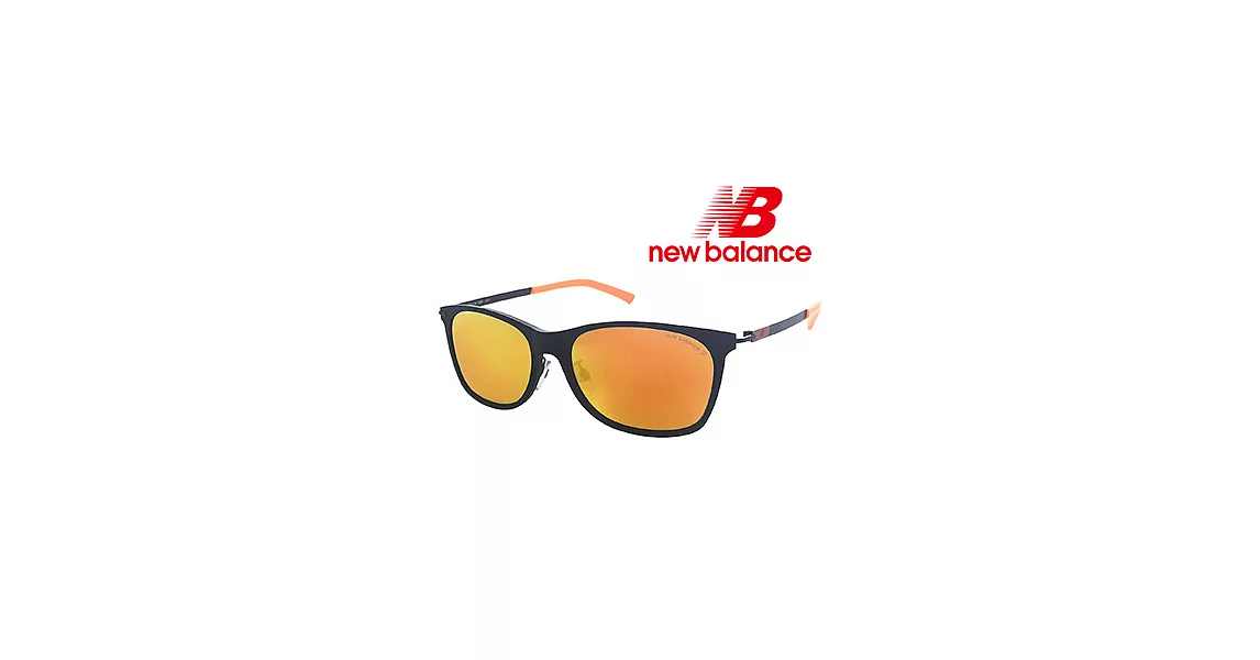 【New Balance】超輕不鏽鋼-偏光水銀黃橘鏡面太陽眼鏡/橘色腳(NB8053-C02P)