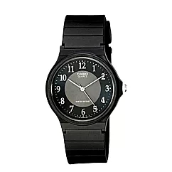 CASIO 卡西歐MQ─24極簡時尚指針中性錶─ 黑面同心圓 1B3