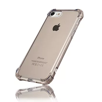 水漾- iPhone7 (4.7) 空壓氣墊式防摔手機軟殼(送玻璃保護貼)透黑