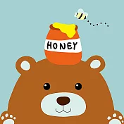 LOVIN  1幅可愛蜂蜜熊(10)超萌韓版數字油畫 動物系列