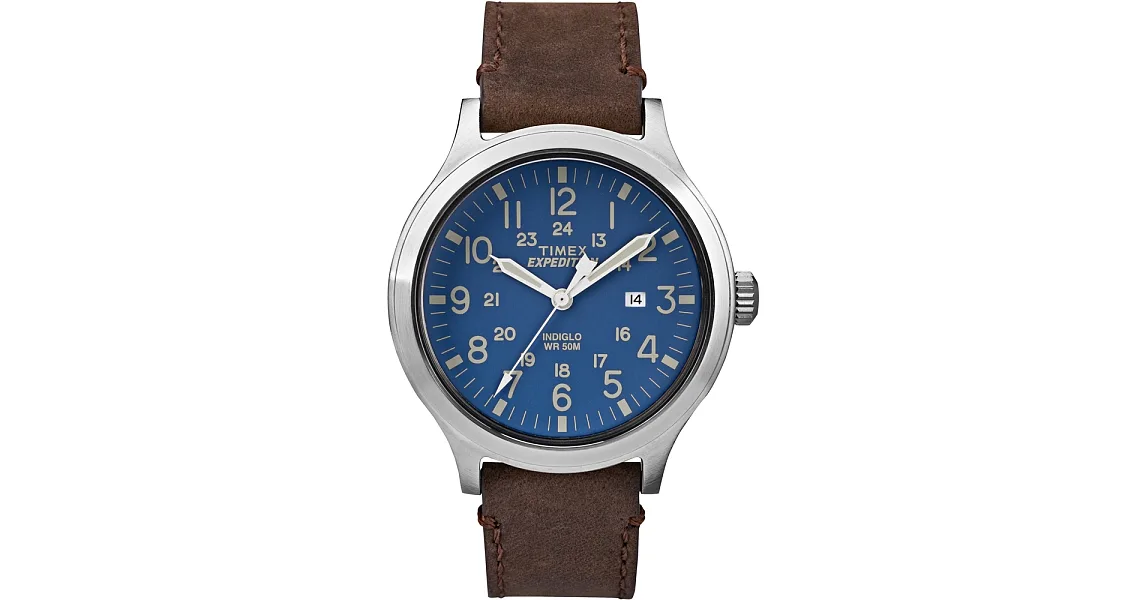 【TIMEX】天美時EXPEDITION遠征戶外系列手錶 (藍面/咖啡 TXT4B06400)