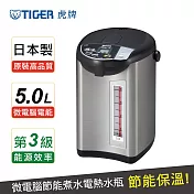 【TIGER虎牌】日本製5.0L超大按鈕電熱水瓶(PDU-A50R)