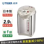 【TIGER 虎牌】2.91L 超節能VE電氣熱水瓶(PVW-B30R )不鏽鋼色