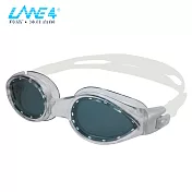 LANE4羚活女性專用抗UV舒適泳鏡 A147淡灰/透明