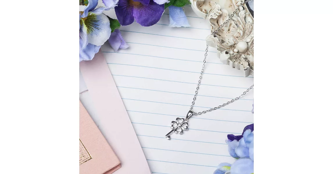 【Elite 伊麗珠寶】925純銀項鍊 八心八箭美鑽系列 - 幸運心