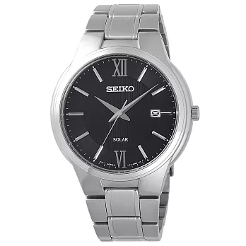 SEIKO 熱情羅馬時尚太陽能腕錶-SNE387P1