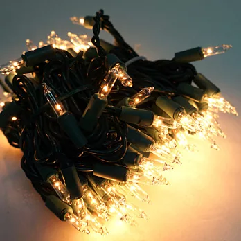 聖誕燈串-100燈清光樹燈(鎢絲燈-溫暖清光色)(可搭聖誕樹)YS-XTL100001