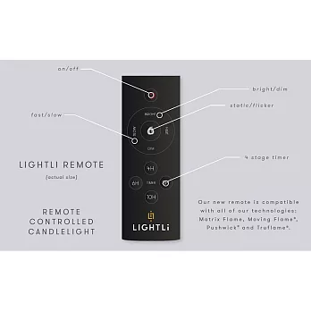 LIGHTLi LED搖擺蠟燭情境飾燈專用紅外線遙控器黑