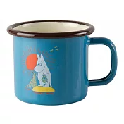 【芬蘭Muurla】嚕嚕米系列-復古嚕嚕米琺瑯馬克杯150cc(藍色)濃縮咖啡杯/琺瑯杯