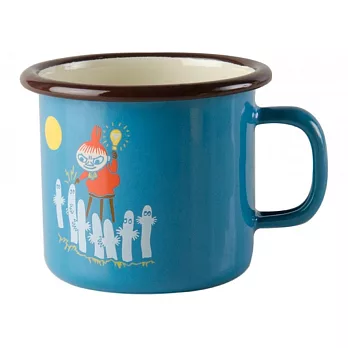 【芬蘭Muurla】嚕嚕米系列-復古小不點琺瑯馬克杯250cc(藍色)咖啡杯/琺瑯杯