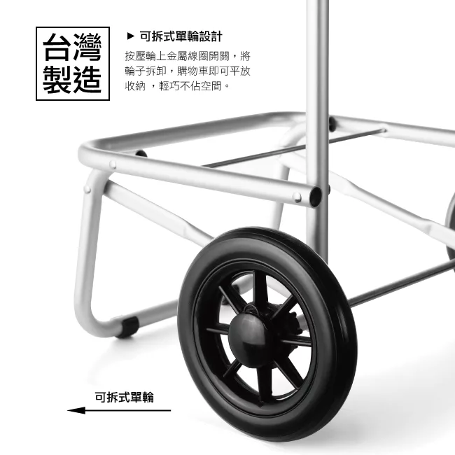 博客來 Weey 輕巧加大靜音輪可拆輪設計購物車菜籃車載運車 英文 29 023d7