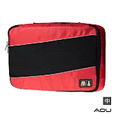 AOU 透氣輕量旅行配件 萬用包 露營收納包 多功能裝備工具袋 單層衣物收納袋 單入-中(多色任選) 66-035B 紅