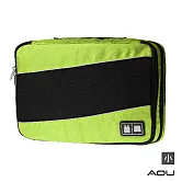 AOU 透氣輕量旅行配件 萬用包 露營收納包 多功能裝備工具袋 雙層衣物收納袋 單入-小(多色任選)66-037C 綠