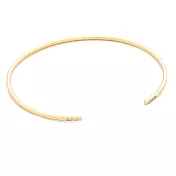 SHASHI 紐約品牌 AVA 金色平衡骨手環 鑲鑽設計 亮面優雅圓弧 C型可調式