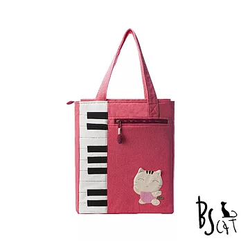 ABS貝斯貓 可愛貓咪拼布 A4可入肩背包 提袋 88-200粉紅