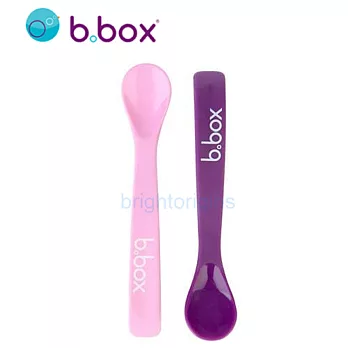 澳洲 b.box 矽膠軟湯匙兩入組(粉+紫)