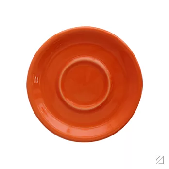 日本ORIGAMI 摺紙咖啡陶瓷杯盤 卡布/拿鐵柑橘色