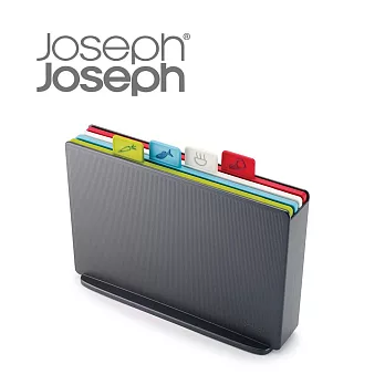 Joseph Joseph 檔案夾止滑砧板組-雙面附凹槽(大灰)-60135