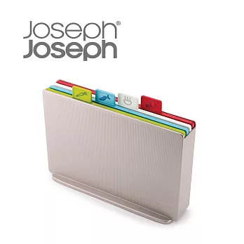 Joseph Joseph 檔案夾止滑砧板組-雙面附凹槽(大銀)-60134