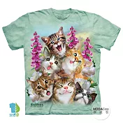 【摩達客】(童裝館) 美國進口The Mountain 貓咪哦耶 純棉環保短袖T恤  XL青少年版